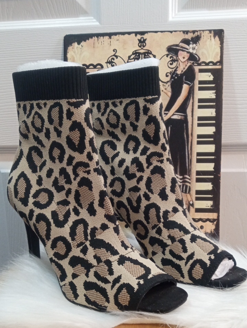 MIA SADIE OPEN TOE KNIT BOOTIE